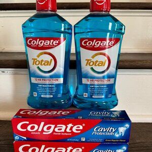 4 Colgate 2 of 12 HR protection Mouthwash 33.8 OZ, 2 of Cavity protection 8 Oz
